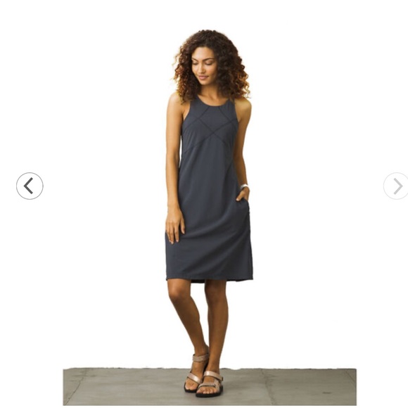 Prana Dresses & Skirts - Prana Barton Gray Performance Racer Back Dress